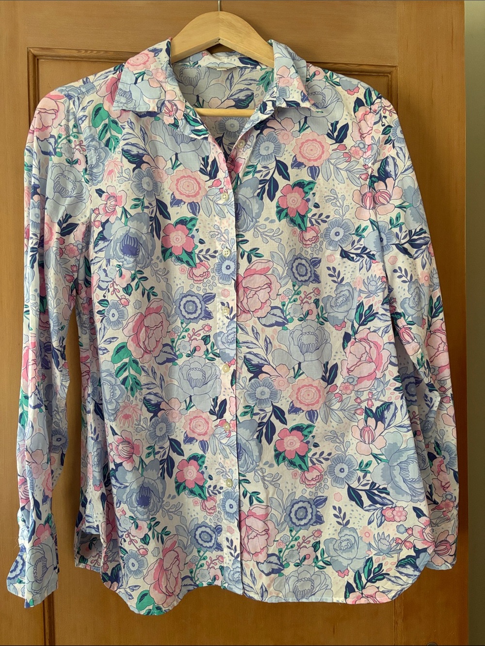 Talbots Cotton floral blouse, Sz. S.